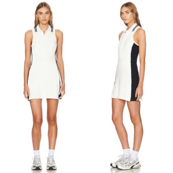 NWT THE UPSIDE Alcaraz Martina Dress in Natural Pique-knit Sz M - Picture 1 of 5
